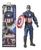 Boneco Capitão América Com Escudo Marvel Titan Herói 30cm Capitão america