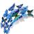 Borboletas 3D Ímã Geladeira Decoração Fashion Adesivo Parede Azul