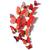 Borboletas Decorativas 24 Enfeites 3D Decoração Kit Casa Jardim Festa Vermelho
