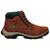 Bota Adventure Masculina Couro Zíper Trilha Resistente Lisa Marrom claro