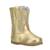 Bota Bebê Capelli Boots Feminina Couro Bordado Cano Alto Dourado