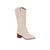 Bota Beira Rio Feminino Cano Médio Elástico Napa 9066 105 Creme