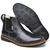 Bota Botina Masculina Calce Fácil Ref.: BT030 Couro Legítmo Conforto Resistente com Palmilha em Gel Preto