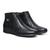 Bota Botinha Feminina Em Couro Zíper Lateral Mod.0642 Preto