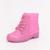 Bota Botinha Infantil Feminina Cano Baixo com Salto Pink glitter