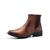 Bota cano curto coturno feminino botinha casual de salto bico fino confortavel 34 ao 40 Ad 6716 caramelo