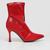 Bota Cano Curto Dakota Salto Alto Verniz Feminina Vermelho