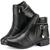 Bota Cano Curto Feminino Com Zipper Preto