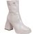 Bota Cano Curto Feminino Couro Bottero Salto Grosso 347401 Off white