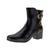 Bota Cano Médio Salto Quadrado Baixo Bico Redondo Feminina Mooncity Preto, Preto