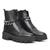 Bota Casual Feminina Plataforma Corrente Tratorada Conforto Preto