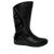 Bota chuva impermeável moto motociclista motoboy motoqueiro motosafe cano preto solado preto c/forro Preto