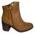 Bota Comfortflex Feminina Cano Baixo Com Salto Caramelo