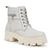 Bota Coturno Autem Originals de Couro Cano Curto Detalhe Ziper Sola Tratorada Off white