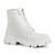 Bota Coturno Cano Curto Solado Tratorado Feminina C0ur0 9101 Off, White9102