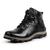 Bota Coturno Casual Couro Masculino Solado Tratorado Cano Curto Solado Amarração Adventure Preto