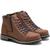 Bota Coturno Casual Masculino Couro Cadarço Macio Dia a Dia Whisky