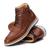 Bota Coturno Casual Masculino Moc boots Elite Couro Premium Marrom
