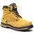 Bota Coturno em Couro Casual Bell Boots com Costura Manual Cadarço e Sola Leve Amarelo