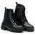 Bota Coturno Feminina 1108 Com Zíper Lateral Preto