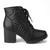 Bota Coturno Feminina Cano Curto  Salto Bloco  Dakota G5662Q Preto