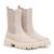 Bota Coturno Feminina Chelsea Dz Plataforma Tratorada Leve Conforto Off white