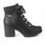 Bota Coturno Feminina Dakota Salto Bloco G9591 Preta Preto