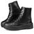 Bota Coturno Feminino Blogueira Militar  Plataforma Preto