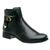 Bota Coturno Feminino Cano Curto DB207 Ankle Boot Preto