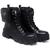 Bota Coturno Feminino Moda Casual Blogueira Sola Tratorada Alta Cadarço Mulher Fashion Preto