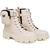 Bota Coturno Feminino Moda Casual Blogueira Sola Tratorada Alta Cadarço Mulher Fashion Off white