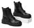 Bota Coturno Feminino Tratorada Blogueira Preto