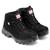 Bota Coturno GM God Feminino Confort com C.A  bico PVC REF:02  NOBUCK Preto