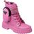 Bota Coturno Infantil Menina Com Zíper E Bolsinha Ref 13120 Pink