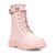 Bota coturno Infantil Menina Tratorado Cano Alto Spike Moda Rosa