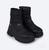 Bota coturno infantil pampili lucky coração glitter - 711006 Preto