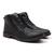 Bota Coturno Masculina Com Zíper Barata Confortavel  Leve Macia Top 211z Preto