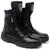 Bota Coturno Militar Motociclista Masculina Cano Alto Preto