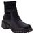 Bota Coturno Moleca Cano Curto Tecido Knit Brilho 5338.101 Preto