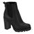 Bota Coturno Moleca Salto Grosso Casual 5325.100 Feminina Preto