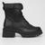 Bota Coturno Mooncity Fivela Cano Médio Feminina Preto