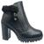 Bota Coturno Tratorada Salto Alto Cano Curto Moleca 5325.121 Preto