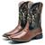 Bota Country 2505 Masculina Cano Longo Texana Bico Quadrado em Couro Telha