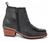 Bota Country Couro Legitimo Ziper Butina Rodeio Preto