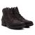 Bota Couro Cano Curto Pegada Zíper Masculina Marrom