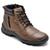 Bota Couro MG Brasil Adventure Zíper Masculina Marrom