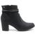 Bota Dakota Cano Curto Enfeite Salto Bloco Zíper Feminino G8093 Preto