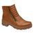 Bota Dakota G5653 Salto Grosso Tratorado Cano Baixo Ziper Feminino Marrom