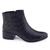 Bota Dazzani 60034 couro cabra lisa salto médio 4cm zíper Preto