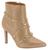 Bota Feminina Ankle Boot Vizzano Salto Fino Cano Baixo Spike Taupe